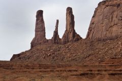 The Three Sisters in Monument Valley