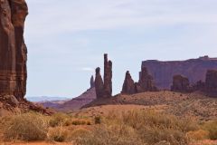 Totum pole features in Monument Valley